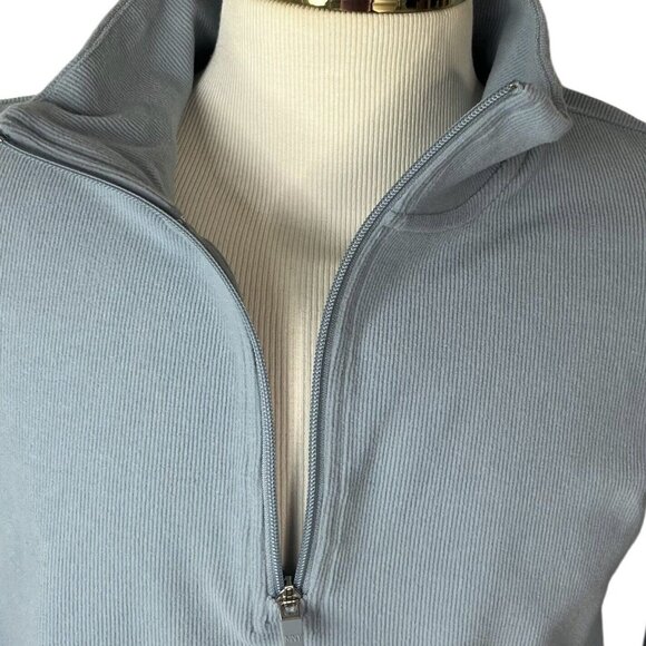 Marc New York Mens 1/4 Zip Sweatshirt Light Blue Size Medium - Picture 5 of 8